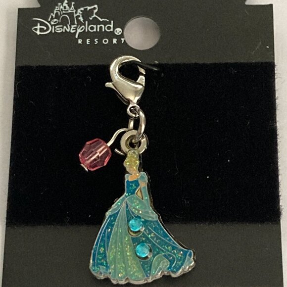Vintage Disney Cinderella Clip On Charm Princess Zipper Pull Purse Signed Bead - Picture 2 of 10